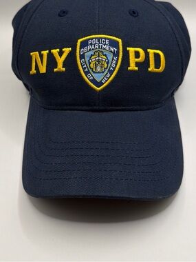 NYPD Embroidered Baseball Cap - Navy and Yellow